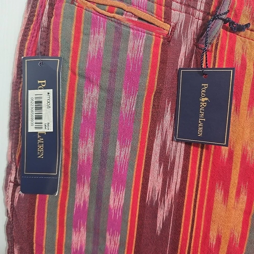Polo Ralph Lauren Red Southwestern Beacon Shorts Size 35‎ Rugby Native Aztec NWT